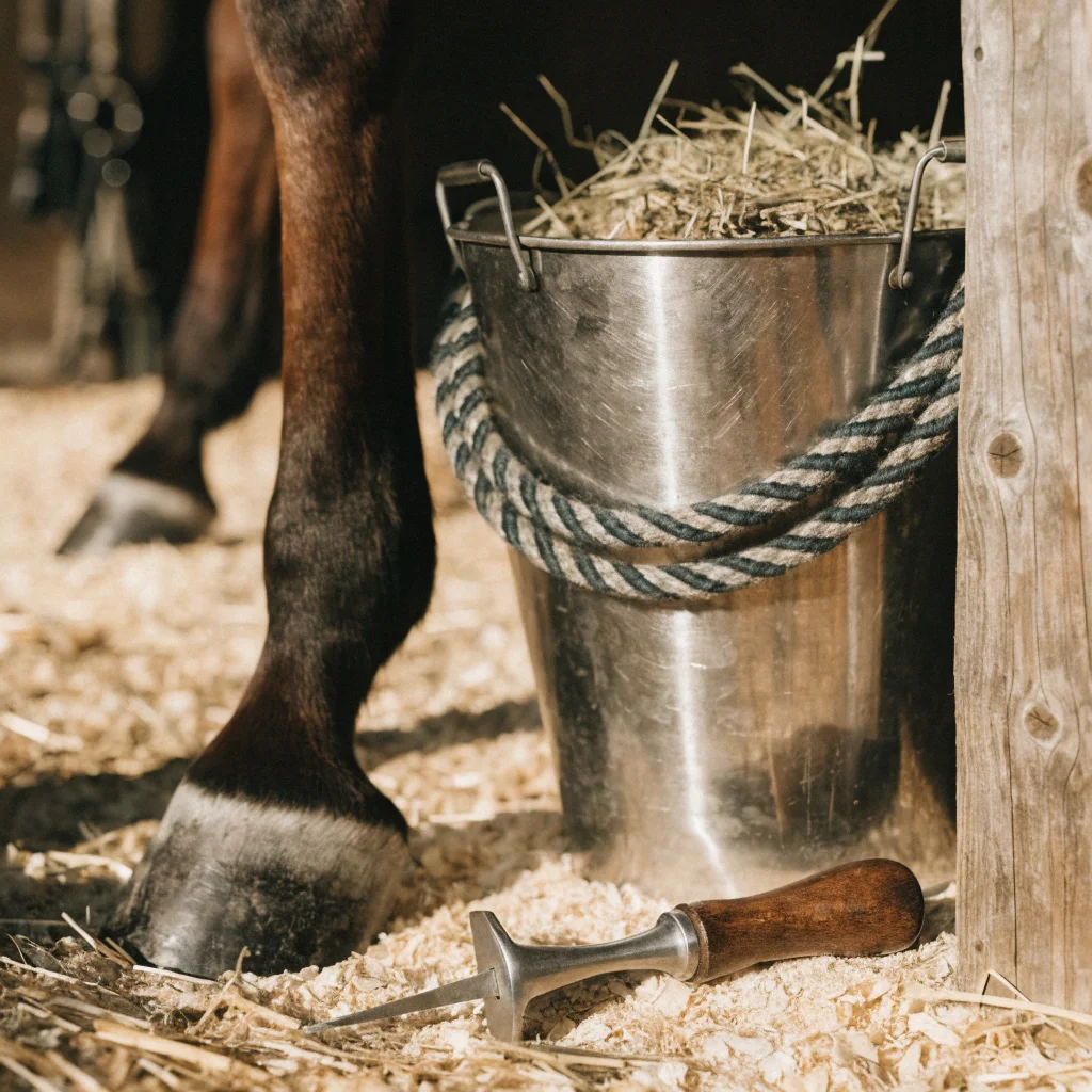 Feeding, grooming, hoof care and stable routines